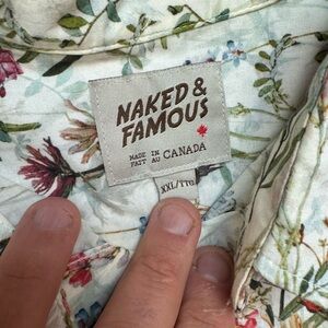 Naked and Famous button up shirt.  Worn a dozen times by me.